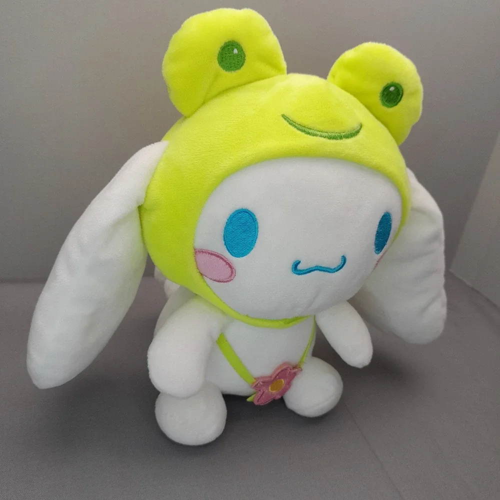 Sanrio Cinnamoroll Plush Frog Hood Green White Stuffed Animal Toy 9 inch